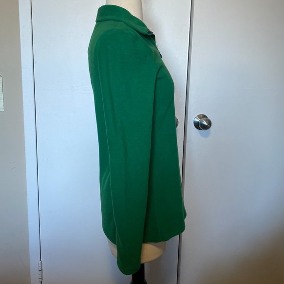 GAP Green Fleece Sweater 1/4 Zip Up Mock Neck Pullover Size Small/XS - Picture 7 of 10